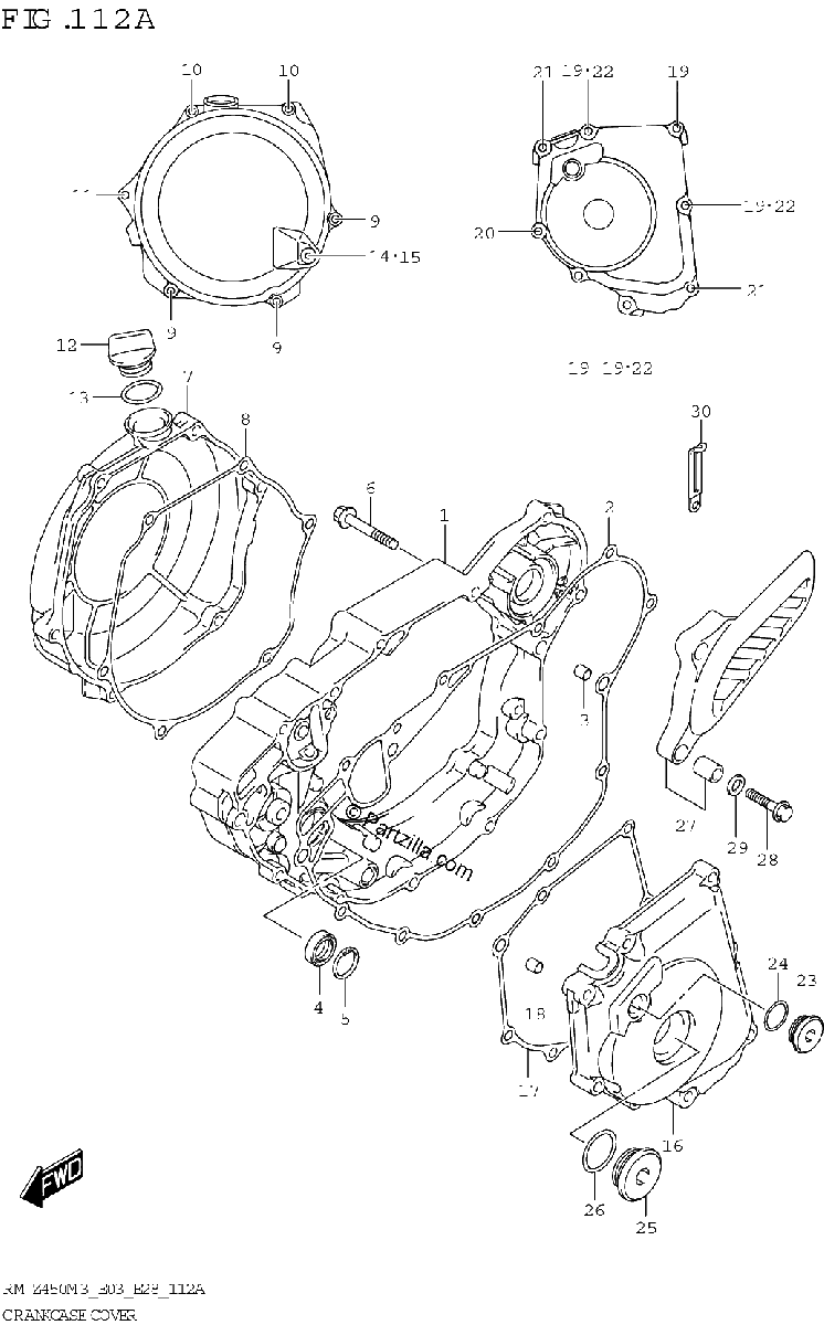 Diagrama de CRANKCASE COVER