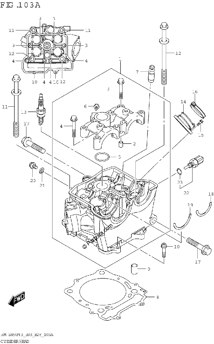 Diagrama de CYLINDER HEAD
