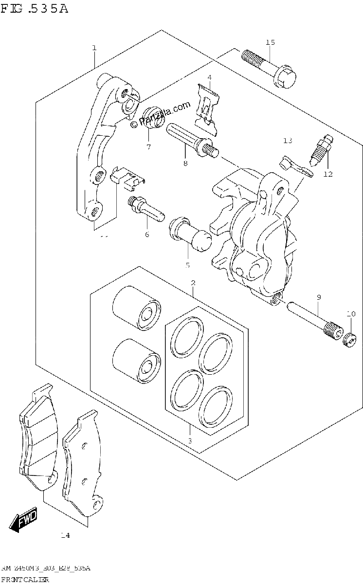 Diagrama de FRONT CALIPER