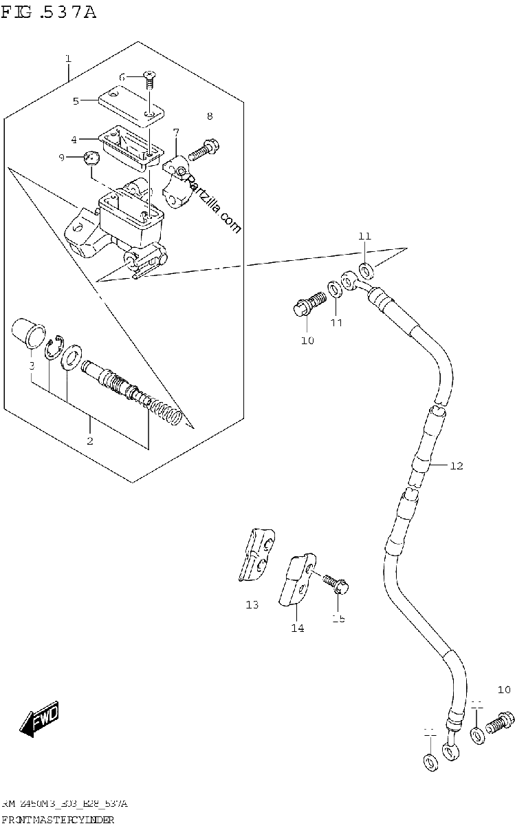 Diagrama de FRONT MASTER CYLINDER