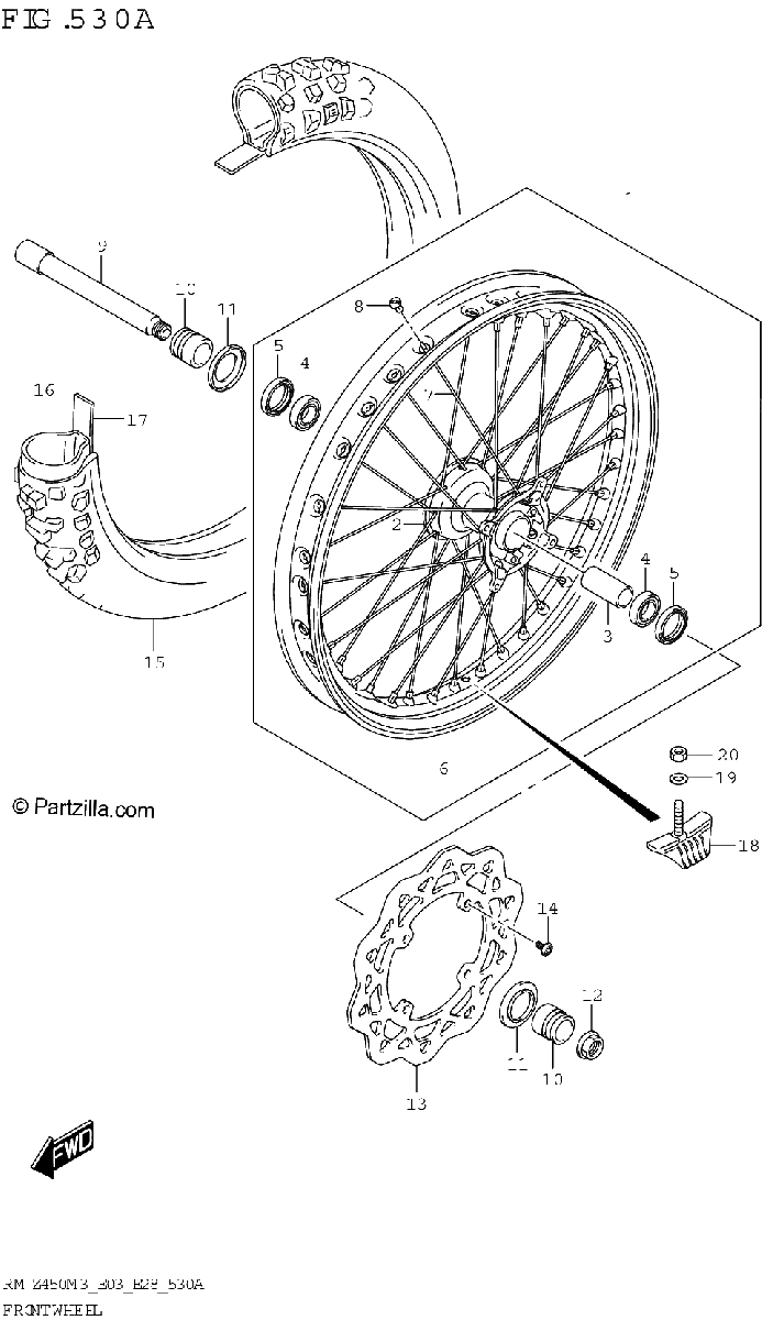 Diagrama de FRONT WHEEL