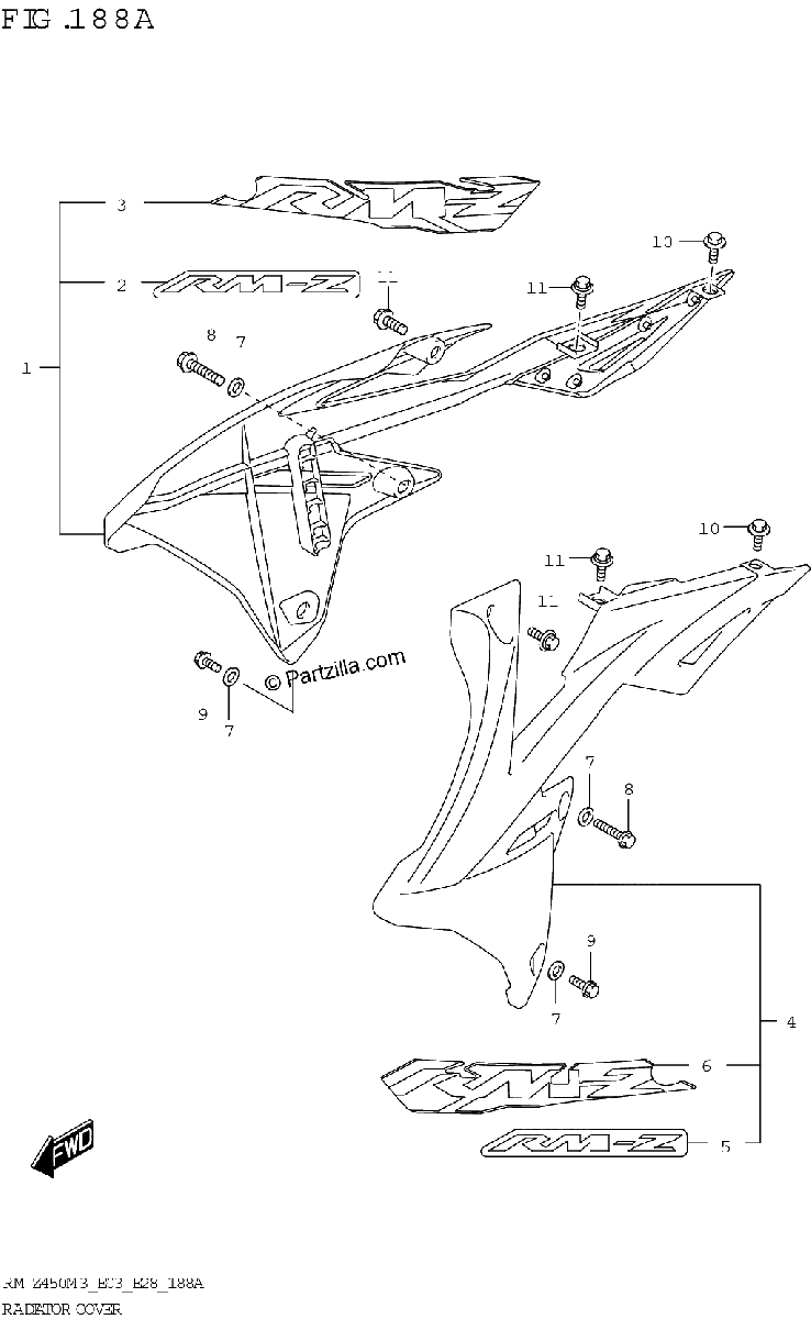 Diagrama de RADIATOR COVER