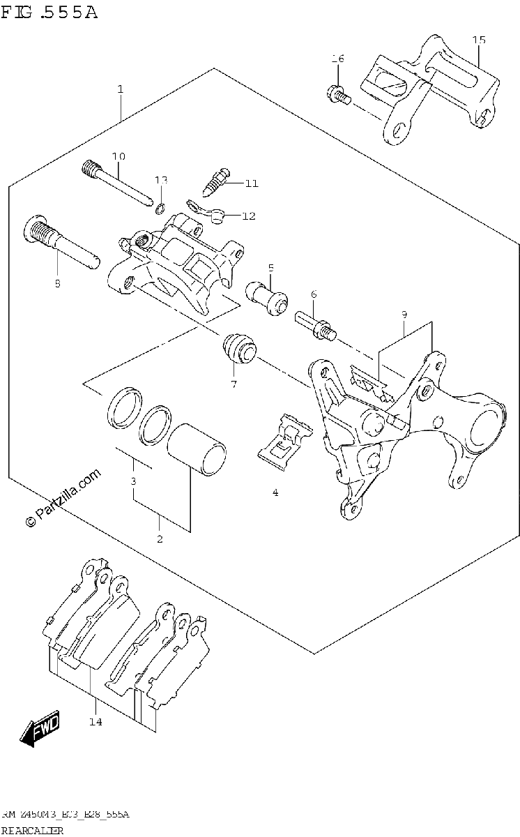 Diagrama de REAR CALIPER