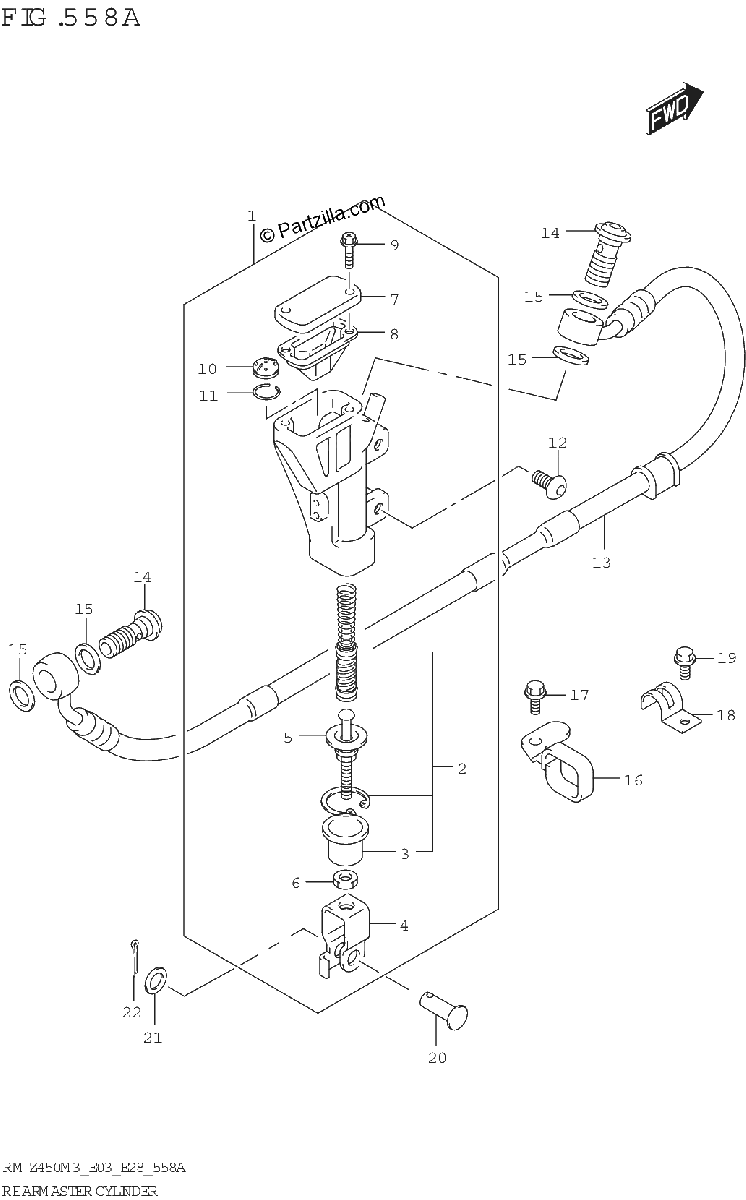 Diagrama de REAR MASTER CYLINDER