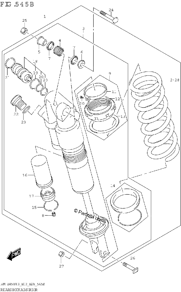 Diagrama de REAR SHOCK ABSORBER