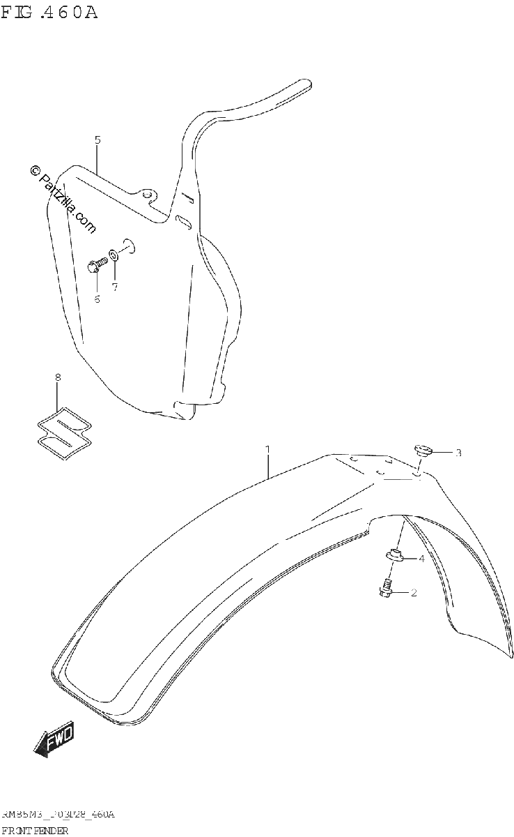 Diagrama de FRONT FENDER