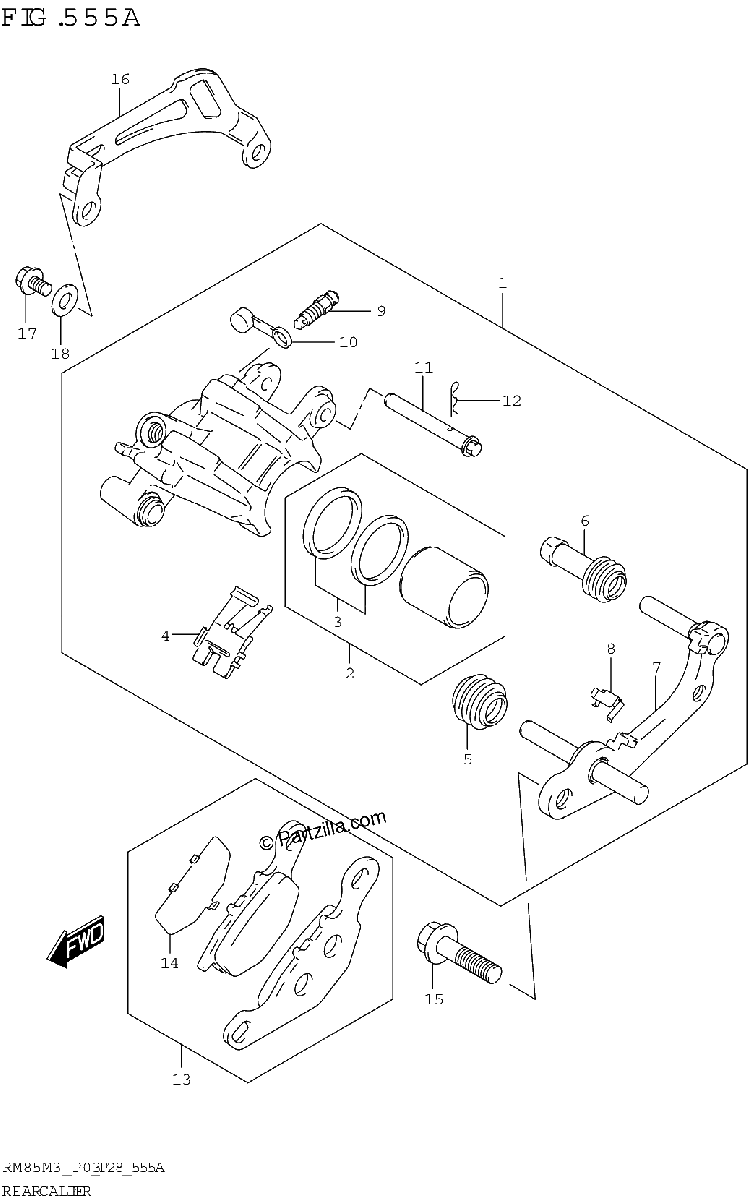 Diagrama de REAR CALIPER