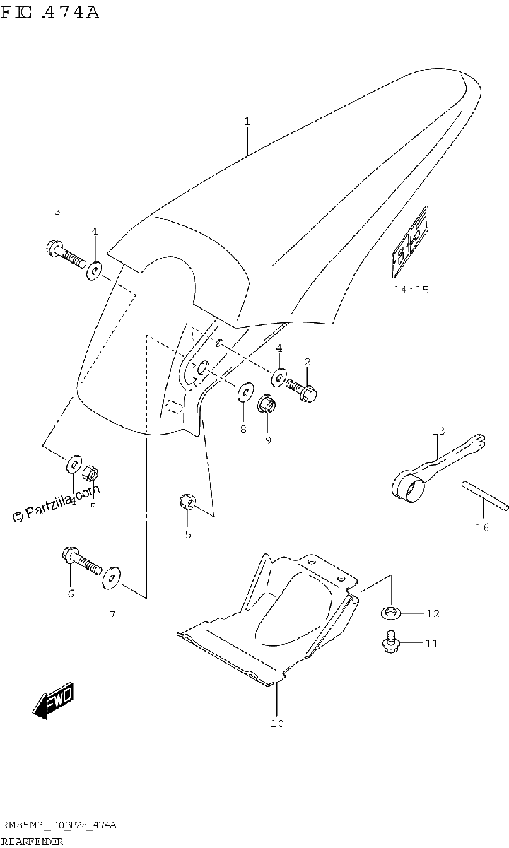Diagrama de REAR FENDER