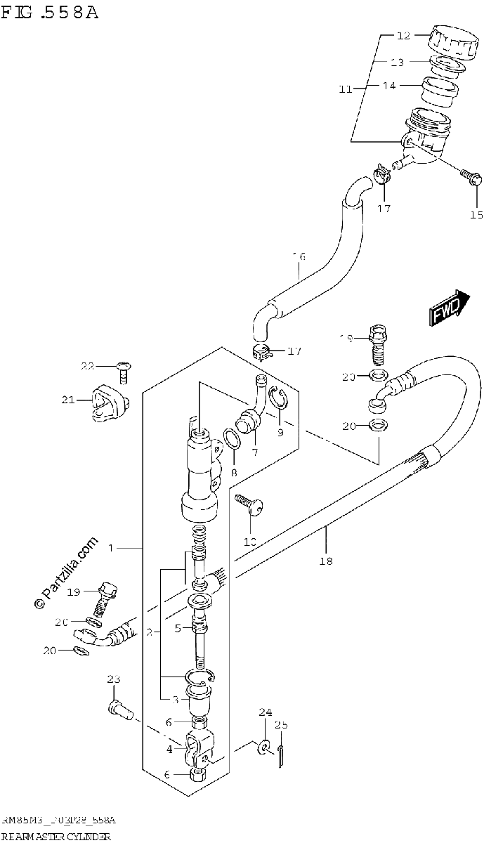 Diagrama de REAR MASTER CYLINDER