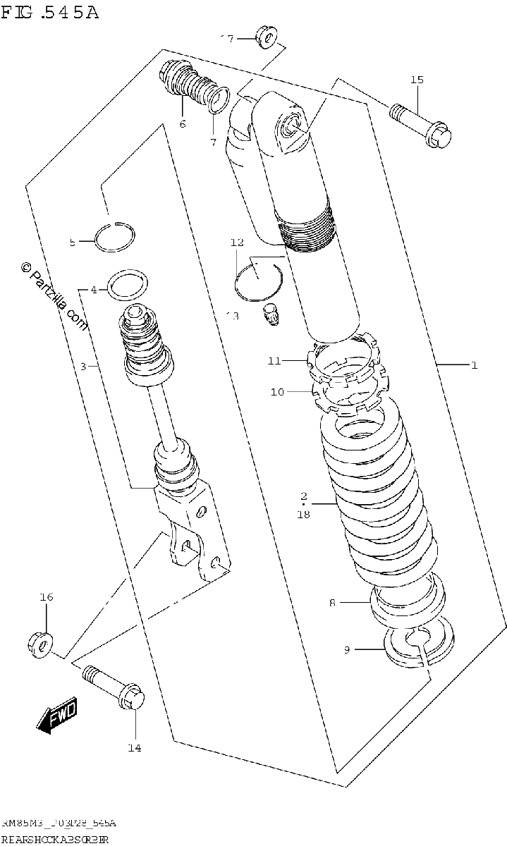 Diagrama de REAR SHOCK ABSORBER