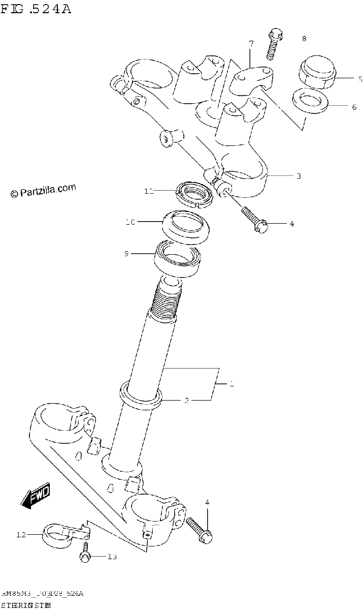 Diagrama de STEERING STEM