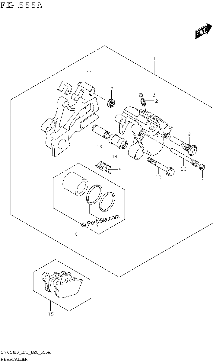 Diagrama de REAR CALIPER