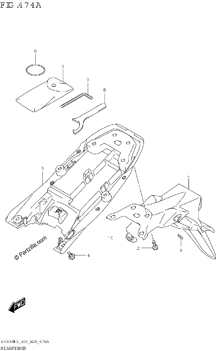 Diagrama de REAR FENDER