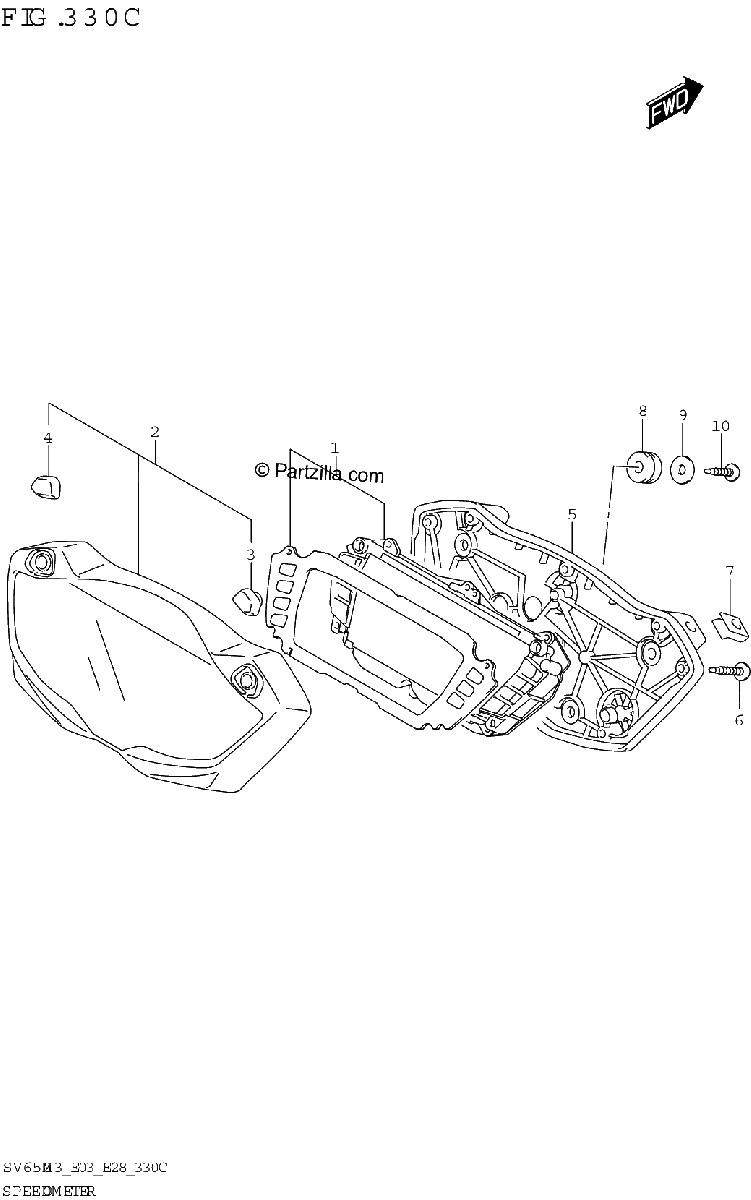 Diagrama de SPEEDOMETER SV650