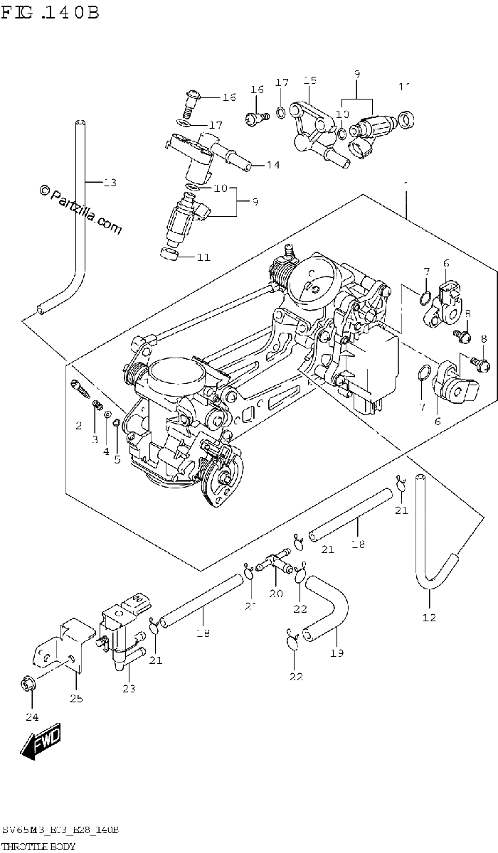 Diagrama de THROTTLE BODY E33