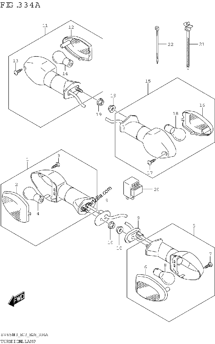 Diagrama de TURNSIGNAL LAMP