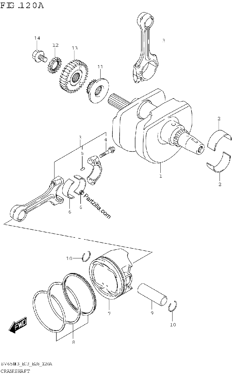 Diagrama de CRANKSHAFT