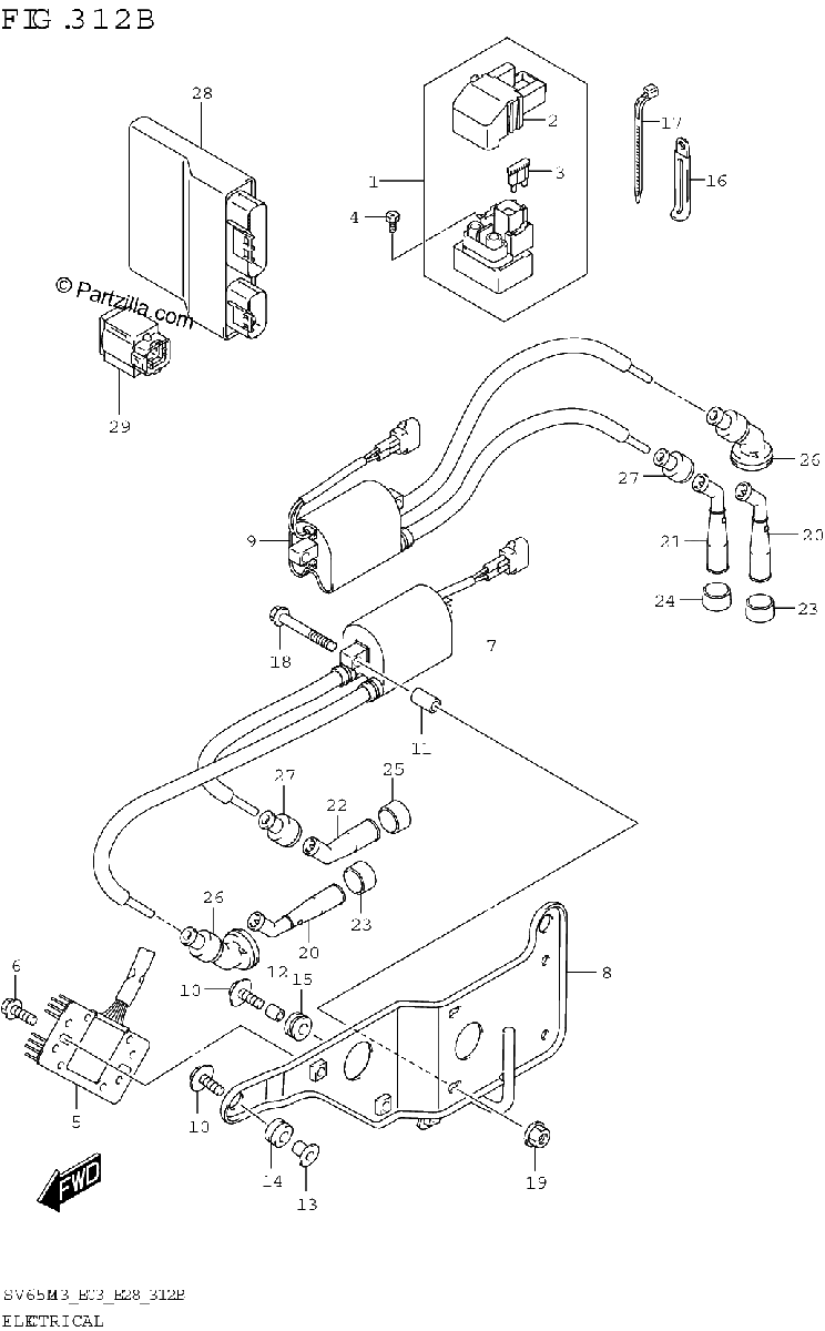 Diagrama de ELECTRICAL SV650A E33