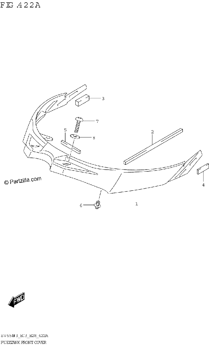 Diagrama de FUEL TANK FRONT COVER