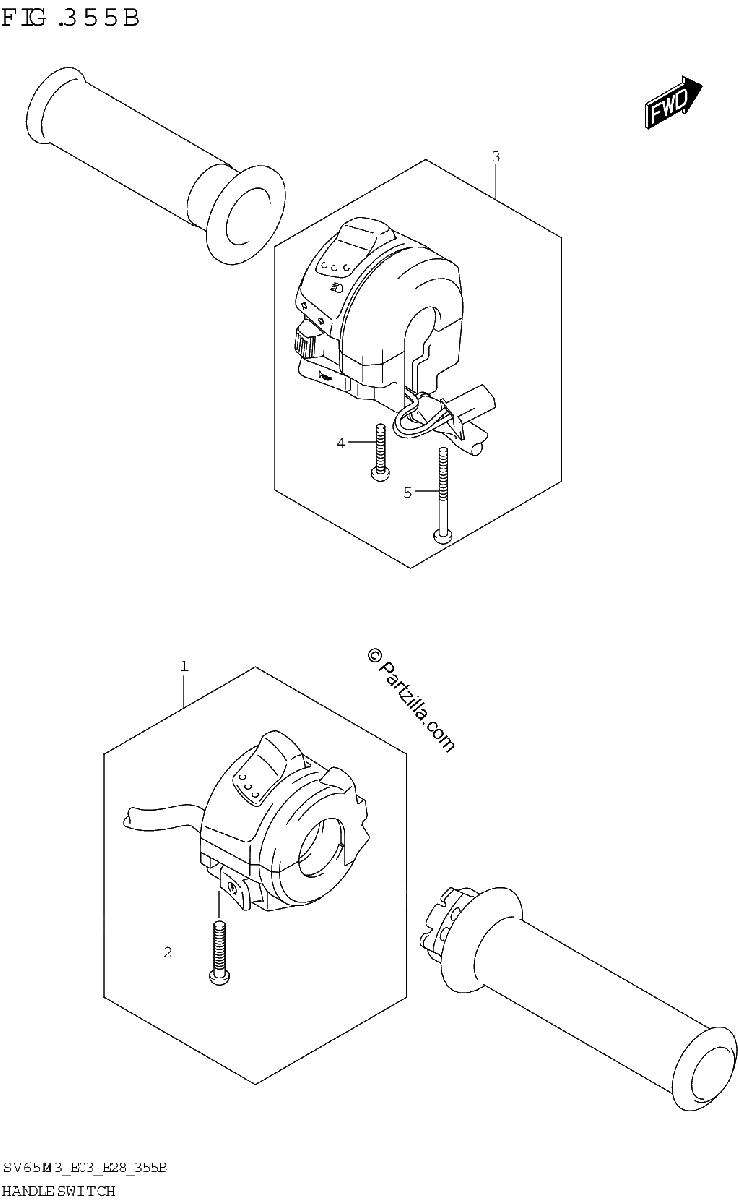 Diagrama de HANDLE SWITCH SV650 SV650A