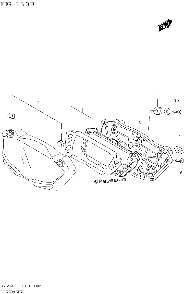 Diagrama de SPEEDOMETER SV650A E33