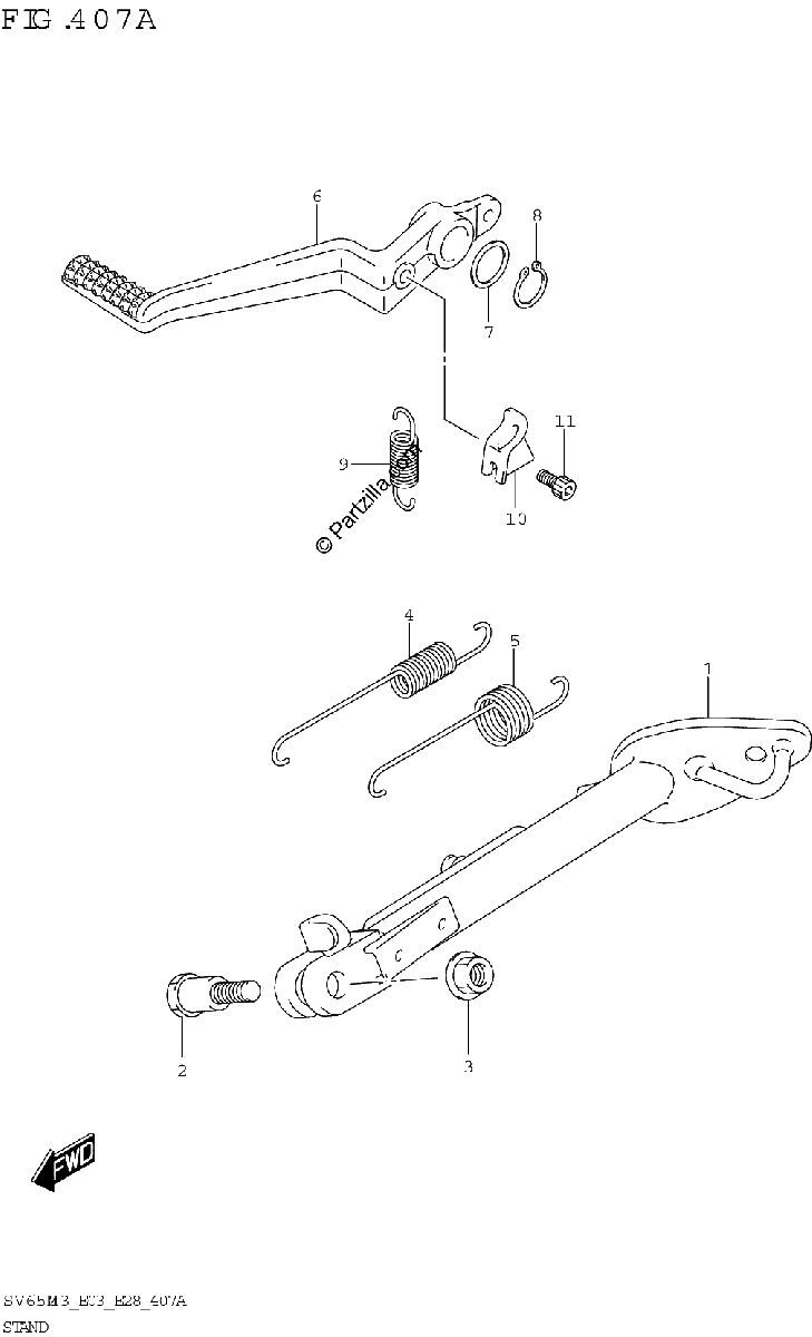 Diagrama de STAND SV650 SV650A