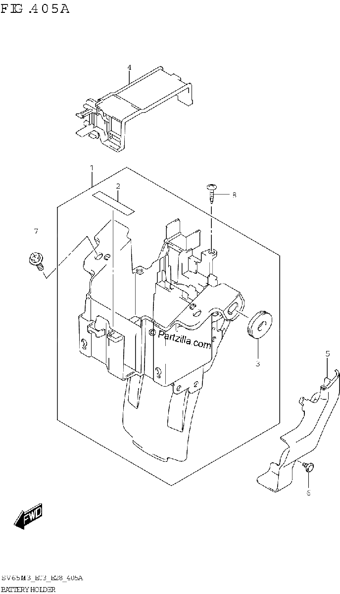 Diagrama de BATTERY HOLDER