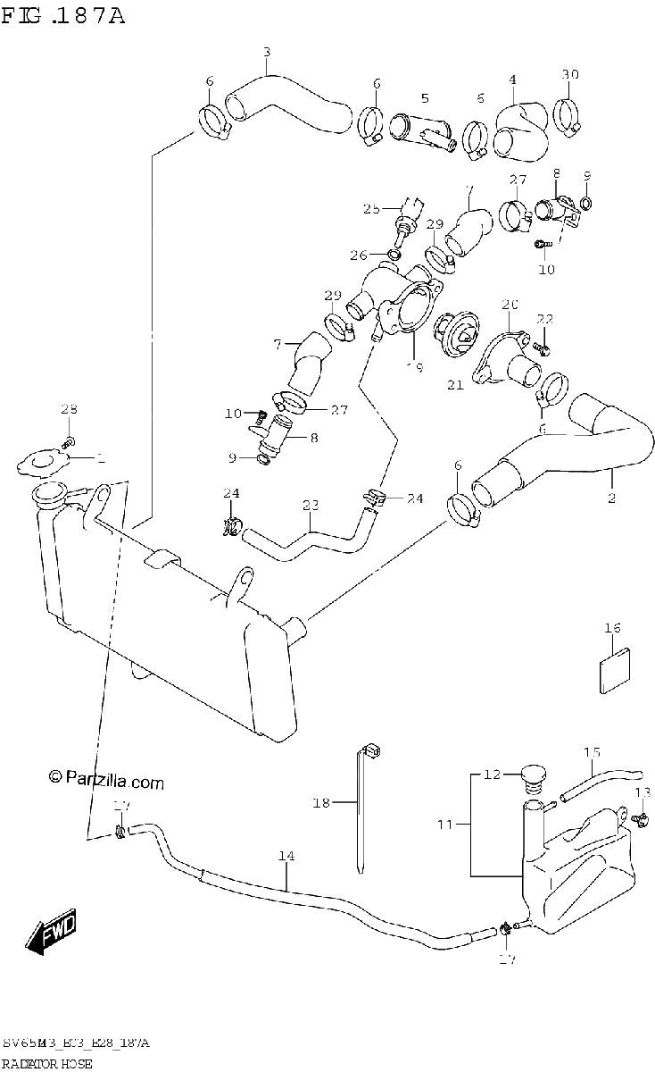 Diagrama de RADIATOR HOSE