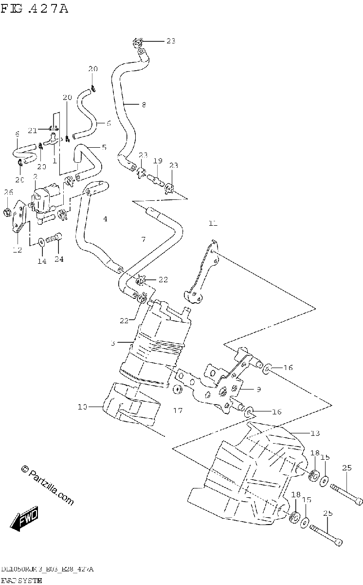 Diagrama de 427A EVAP SYSTEM