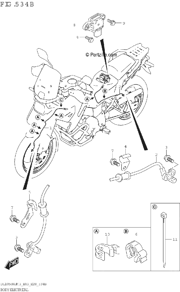 Diagrama de BODY ELECTRICAL DL1050RJ