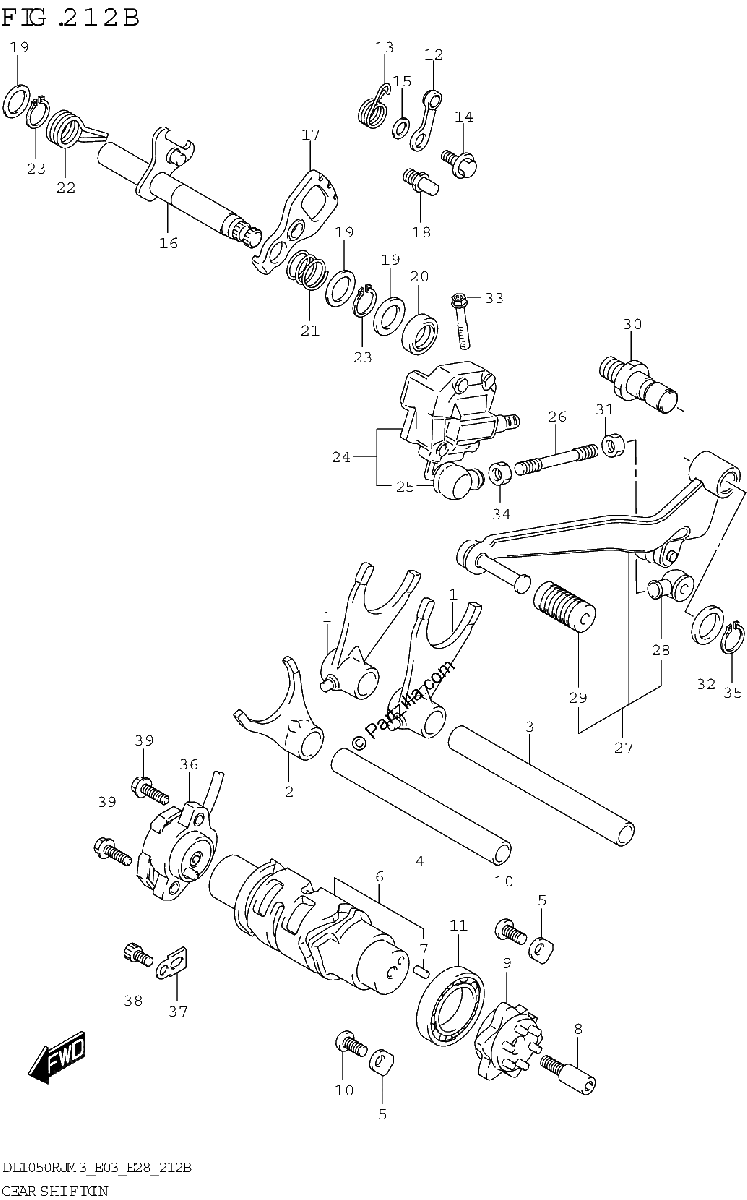 Diagrama de GEAR SHIFTING DL1050RJ