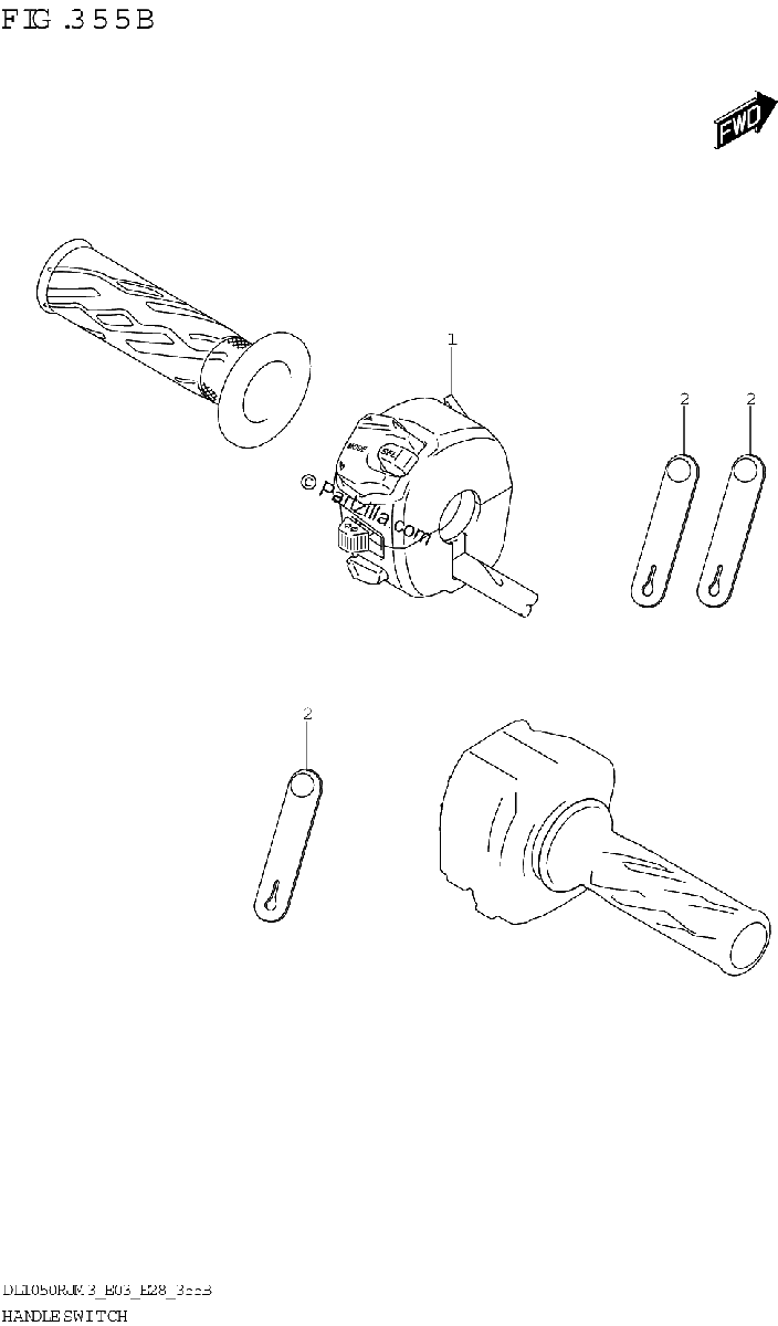 Diagrama de HANDLE SWITCH DL1050RJ