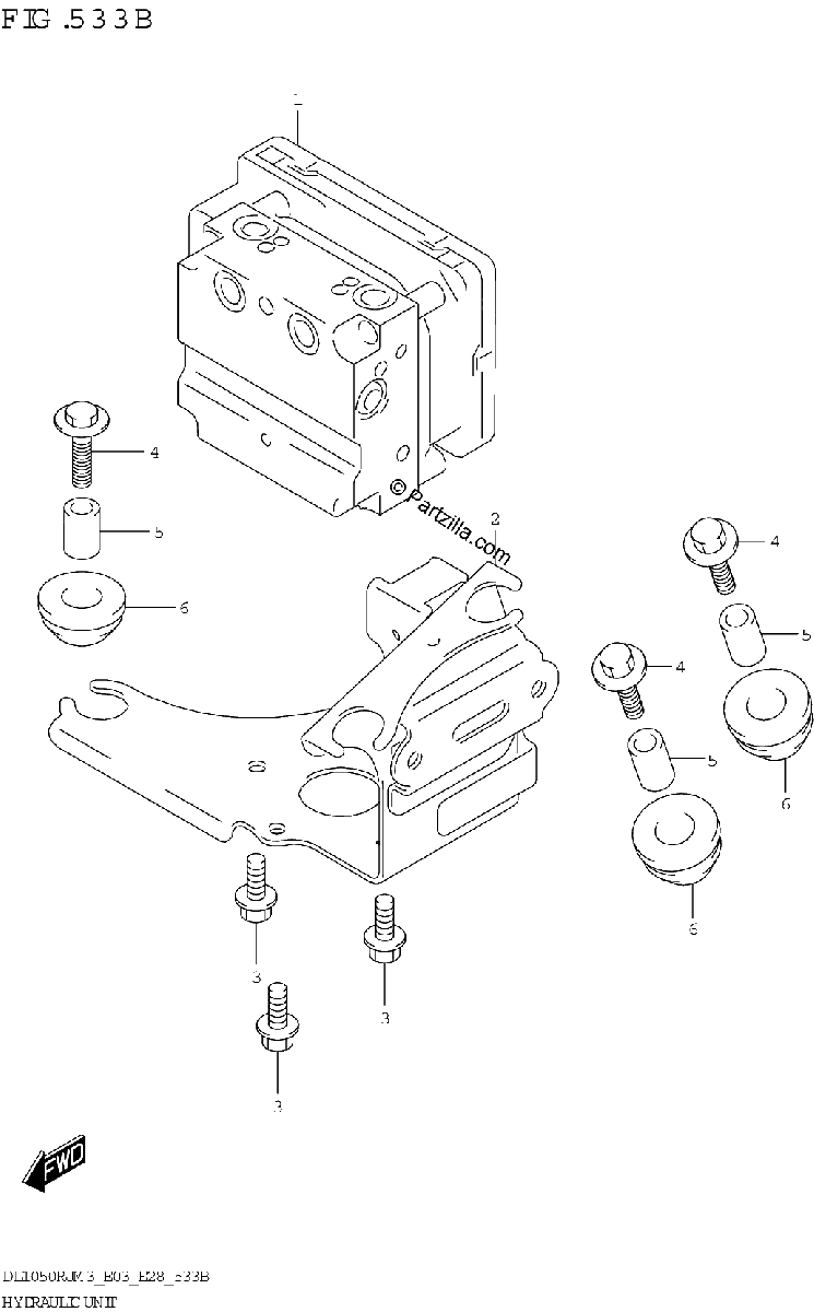 Diagrama de HYDRAULIC UNIT DL1050RJ
