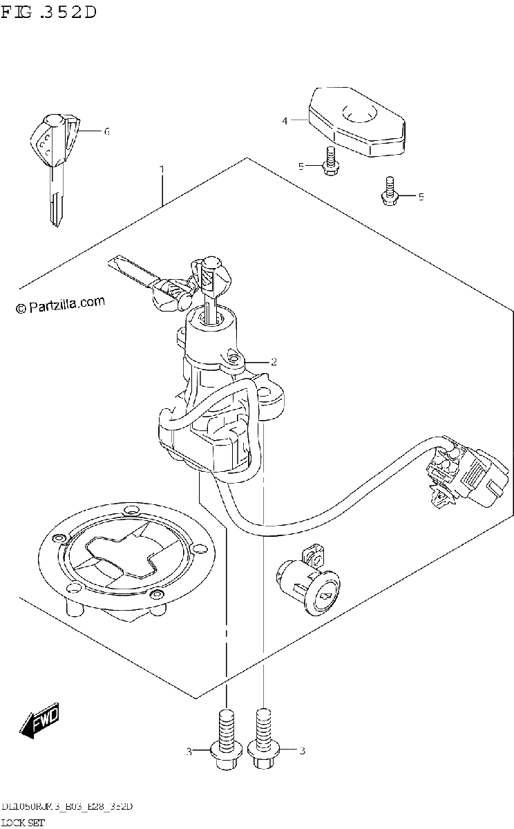 Diagrama de LOCK SET DL1050RJ