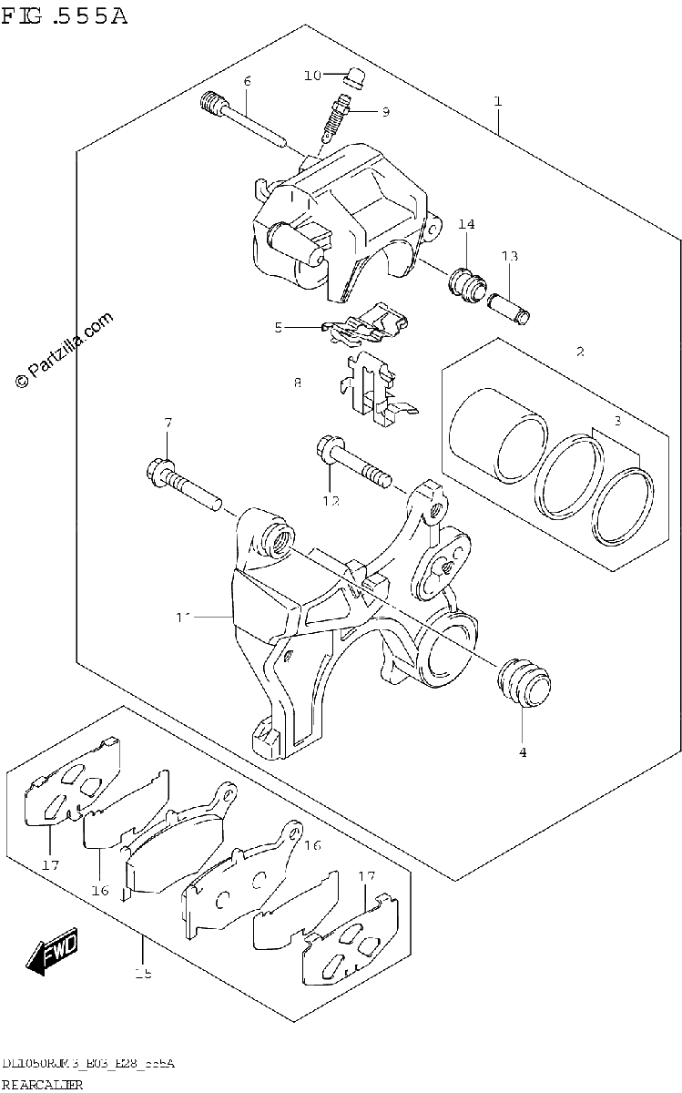 Diagrama de REAR CALIPER