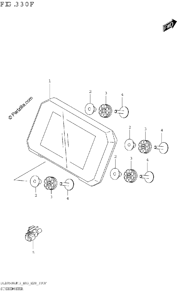 Diagrama de SPEEDOMETER DL1050RJ E03 E33