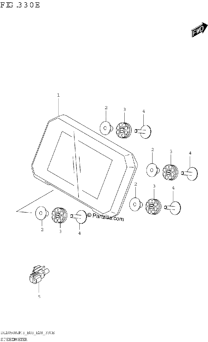 Diagrama de SPEEDOMETER DL1050RJ E28