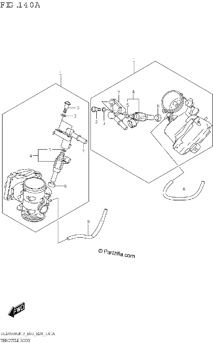 Diagrama de THROTTLE BODY