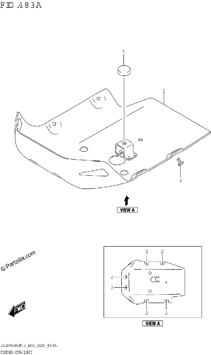 Diagrama de UNDER COWLING DL1050RJ