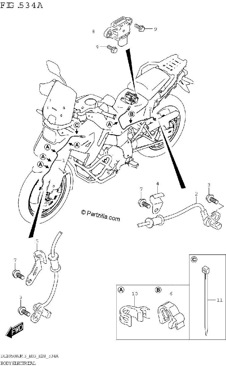 Diagrama de BODY ELECTRICAL DL1050RR
