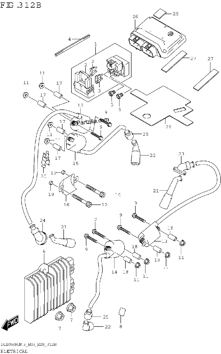 Diagrama de ELECTRICAL DL1050RR