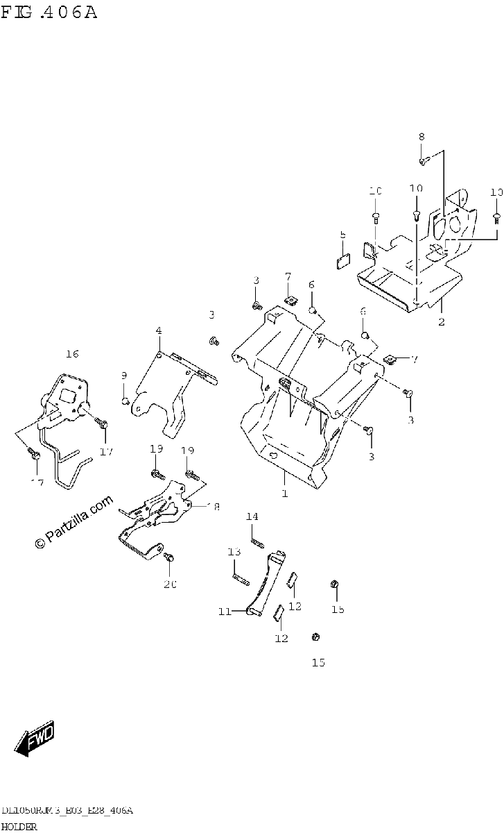 Diagrama de HOLDER DL1050RR