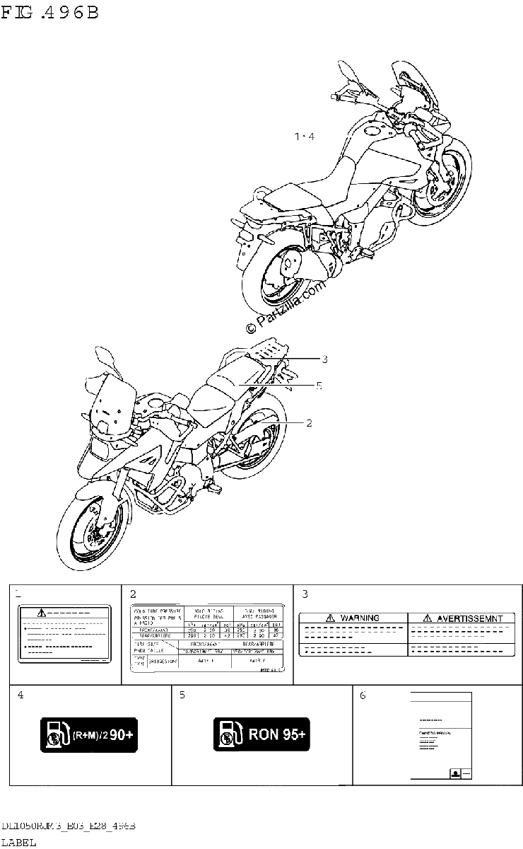 Diagrama de LABEL DL1050RR E28