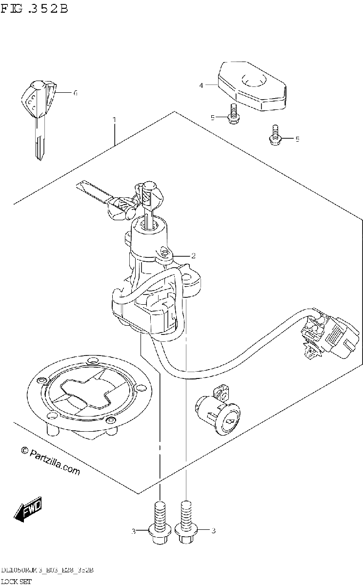 Diagrama de LOCK SET DL1050RR