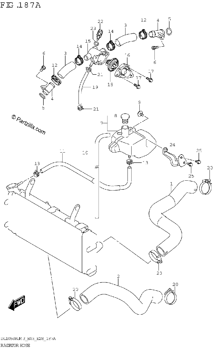 Diagrama de RADIATOR HOSE