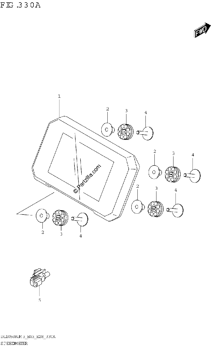 Diagrama de SPEEDOMETER DL1050RR E28