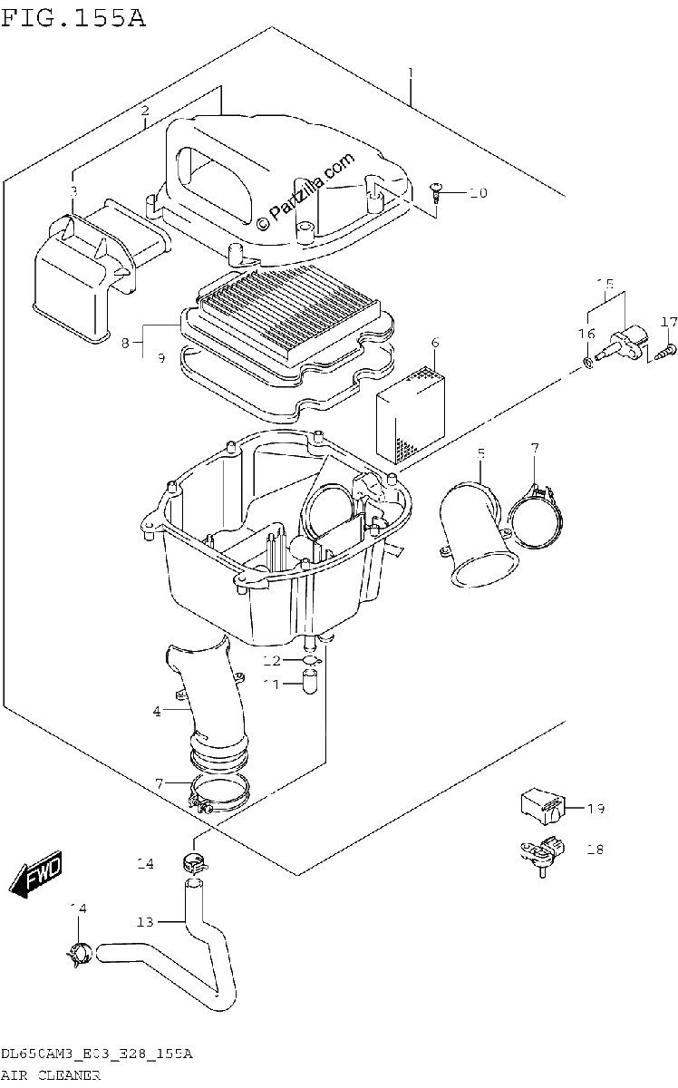 Diagrama de AIR CLEANER