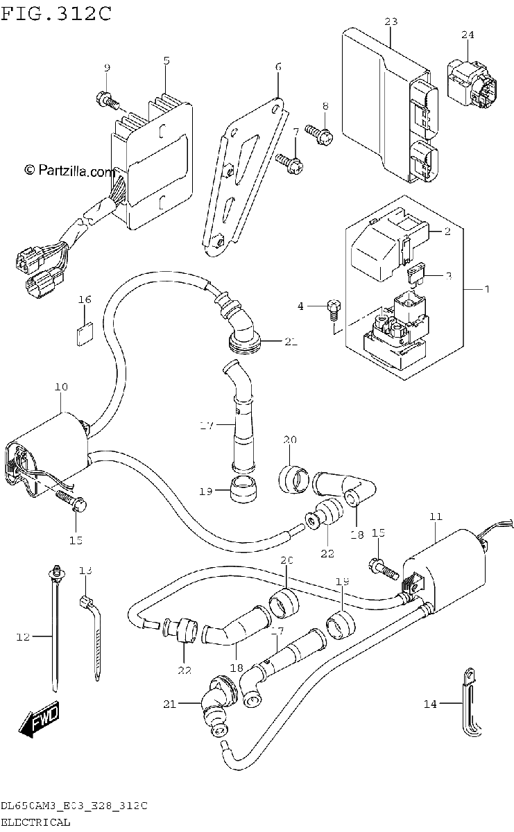 Diagrama de ELECTRICAL DL650AM3E33