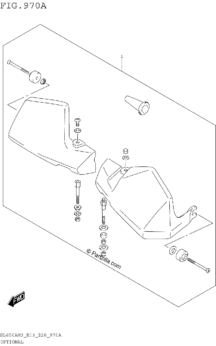 Diagrama de OPTIONAL DL650AM3E03 KNUCKLE COVER SET