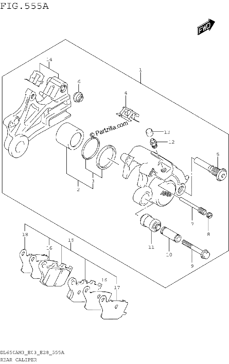 Diagrama de REAR CALIPER